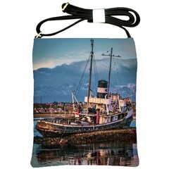 End Of The World: Nautical Memories At Ushuaia Port, Argentina Shoulder Sling Bag by dflcprintsclothing