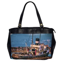 End Of The World: Nautical Memories At Ushuaia Port, Argentina Oversize Office Handbag (2 Sides) by dflcprintsclothing