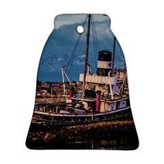 End Of The World: Nautical Memories At Ushuaia Port, Argentina Ornament (bell) by dflcprintsclothing