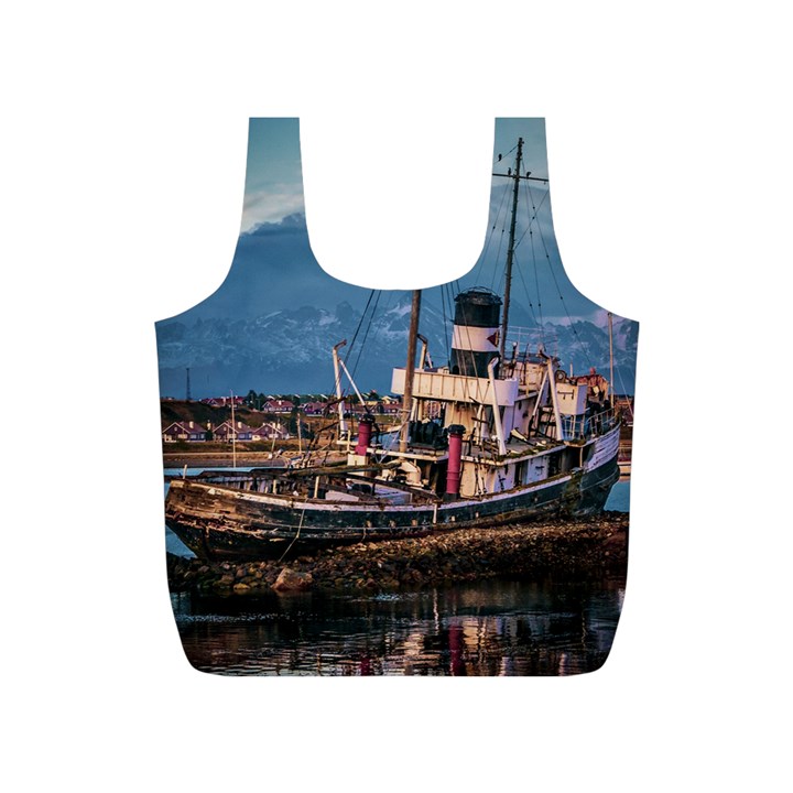 End of the World: Nautical Memories at Ushuaia Port, Argentina Full Print Recycle Bag (S)