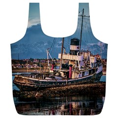 End Of The World: Nautical Memories At Ushuaia Port, Argentina Full Print Recycle Bag (xl) by dflcprintsclothing