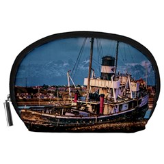 End Of The World: Nautical Memories At Ushuaia Port, Argentina Accessory Pouch (large) by dflcprintsclothing