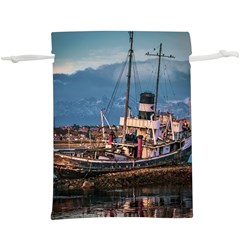 End Of The World: Nautical Memories At Ushuaia Port, Argentina Lightweight Drawstring Pouch (xl) by dflcprintsclothing