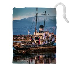 End Of The World: Nautical Memories At Ushuaia Port, Argentina Drawstring Pouch (4xl) by dflcprintsclothing