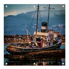 End Of The World: Nautical Memories At Ushuaia Port, Argentina Banner And Sign 4  X 4  by dflcprintsclothing