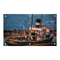 End Of The World: Nautical Memories At Ushuaia Port, Argentina Banner And Sign 5  X 3  by dflcprintsclothing