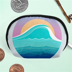 Tsunami Tidal Wave Minimalist Logo Ocean Sea Accessory Pouch (Medium)