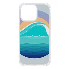 Tsunami Tidal Wave Minimalist Logo Ocean Sea Iphone 13 Pro Tpu Uv Print Case by Wav3s