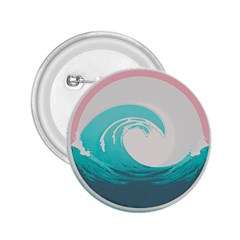 Waves Tidal Ocean Sea Tsunami Wave Minimalist 2.25  Buttons