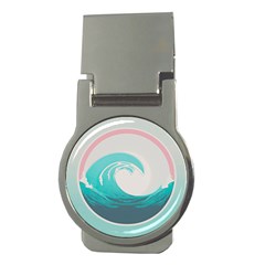 Waves Tidal Ocean Sea Tsunami Wave Minimalist Money Clips (Round) 