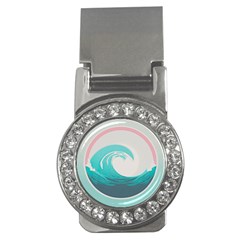 Waves Tidal Ocean Sea Tsunami Wave Minimalist Money Clips (CZ) 