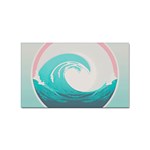 Waves Tidal Ocean Sea Tsunami Wave Minimalist Sticker Rectangular (100 pack) Front