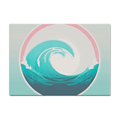 Waves Tidal Ocean Sea Tsunami Wave Minimalist Sticker A4 (10 pack)