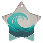 Waves Tidal Ocean Sea Tsunami Wave Minimalist Star Ornament (Two Sides) Front