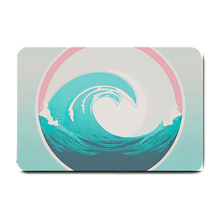 Waves Tidal Ocean Sea Tsunami Wave Minimalist Small Doormat