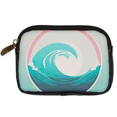 Waves Tidal Ocean Sea Tsunami Wave Minimalist Digital Camera Leather Case