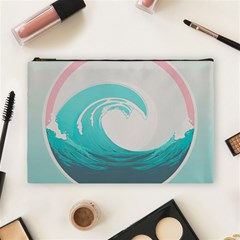 Waves Tidal Ocean Sea Tsunami Wave Minimalist Cosmetic Bag (Large)