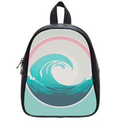 Waves Tidal Ocean Sea Tsunami Wave Minimalist School Bag (Small)