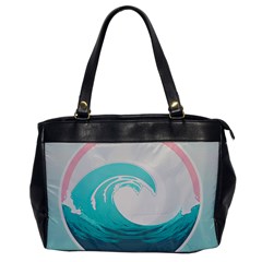 Waves Tidal Ocean Sea Tsunami Wave Minimalist Oversize Office Handbag