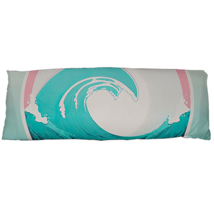 Waves Tidal Ocean Sea Tsunami Wave Minimalist Body Pillow Case (Dakimakura)