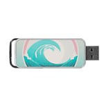 Waves Tidal Ocean Sea Tsunami Wave Minimalist Portable USB Flash (One Side) Front