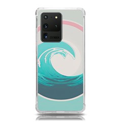 Waves Tidal Ocean Sea Tsunami Wave Minimalist Samsung Galaxy S20 Ultra 6.9 Inch TPU UV Case