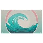 Waves Tidal Ocean Sea Tsunami Wave Minimalist Banner and Sign 7  x 4  Front