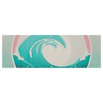 Waves Tidal Ocean Sea Tsunami Wave Minimalist Banner and Sign 12  x 4  Front