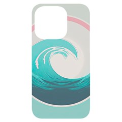 Waves Tidal Ocean Sea Tsunami Wave Minimalist Iphone 14 Pro Black Uv Print Case by Wav3s