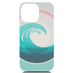 Waves Tidal Ocean Sea Tsunami Wave Minimalist iPhone 14 Pro Max Black UV Print Case