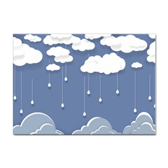 Blue Clouds Rain Raindrops Weather Sky Raining Sticker A4 (10 Pack) by Wav3s