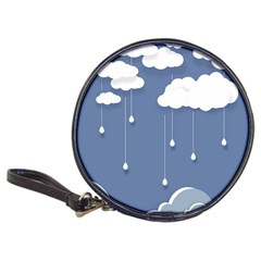 Blue Clouds Rain Raindrops Weather Sky Raining Classic 20-cd Wallets by Wav3s