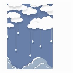 Blue Clouds Rain Raindrops Weather Sky Raining Small Garden Flag (two Sides) by Wav3s