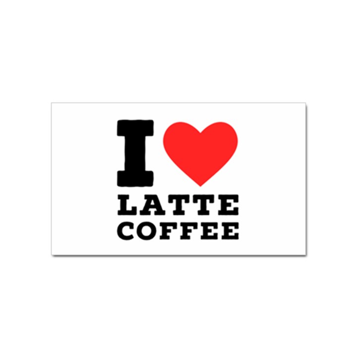 I love latte coffee Sticker (Rectangular)