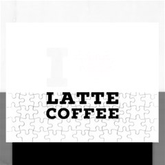 I love latte coffee Rectangular Jigsaw Puzzl