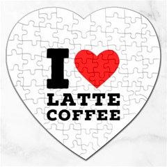 I love latte coffee Jigsaw Puzzle (Heart)