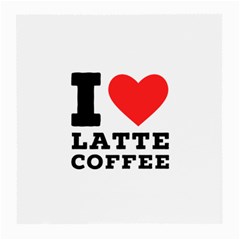 I love latte coffee Medium Glasses Cloth