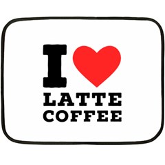 I Love Latte Coffee Fleece Blanket (mini) by ilovewhateva