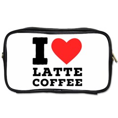 I Love Latte Coffee Toiletries Bag (two Sides) by ilovewhateva