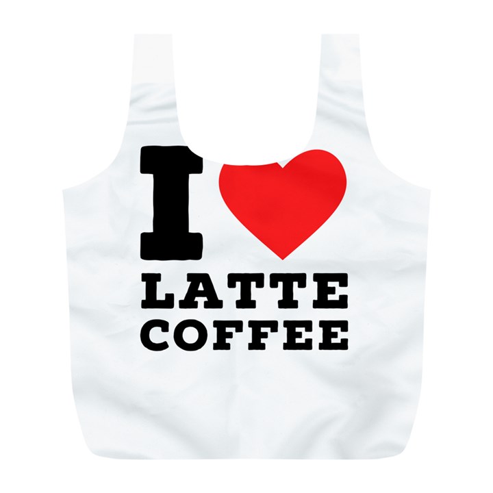 I love latte coffee Full Print Recycle Bag (L)