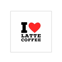 I Love Latte Coffee Satin Bandana Scarf 22  X 22  by ilovewhateva