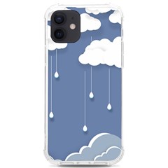 Blue Clouds Rain Raindrops Weather Sky Raining Iphone 12/12 Pro Tpu Uv Print Case by Wav3s