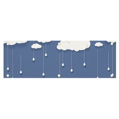 Blue Clouds Rain Raindrops Weather Sky Raining Banner And Sign 6  X 2  by Wav3s