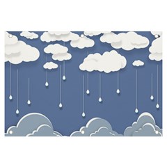 Blue Clouds Rain Raindrops Weather Sky Raining Banner And Sign 6  X 4  by Wav3s