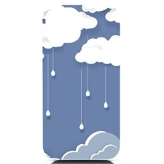 Blue Clouds Rain Raindrops Weather Sky Raining Iphone 14 Black Uv Print Case by Wav3s