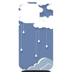 Blue Clouds Rain Raindrops Weather Sky Raining Iphone 14 Pro Black Uv Print Case by Wav3s