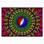 Grateful Dead Pattern Large Glasses Cloth Front