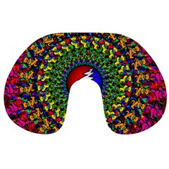 Grateful Dead Pattern Travel Neck Pillow by Wav3s