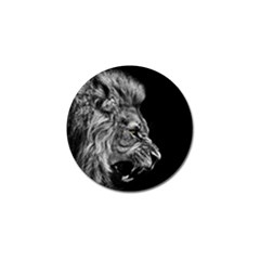 Angry Male Lion Roar Golf Ball Marker (4 Pack) by Wav3s