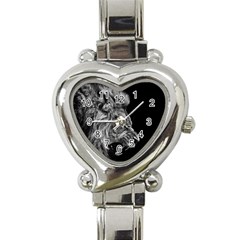 Angry Male Lion Roar Heart Italian Charm Watch by Wav3s